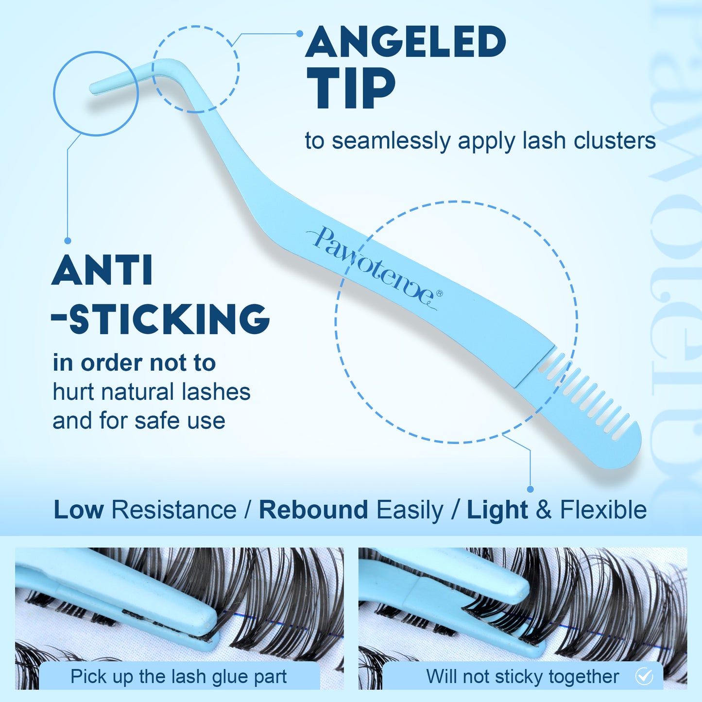 Pawotence Wispy Natural Lash Clusters Kit Spider Lashes D Curl False Lashes Comfortable, Super Soft, Thin Band, Long Lasting Eyelashes Clusters DIY Lash Extensions for Daily Makeup Beginner Friendly