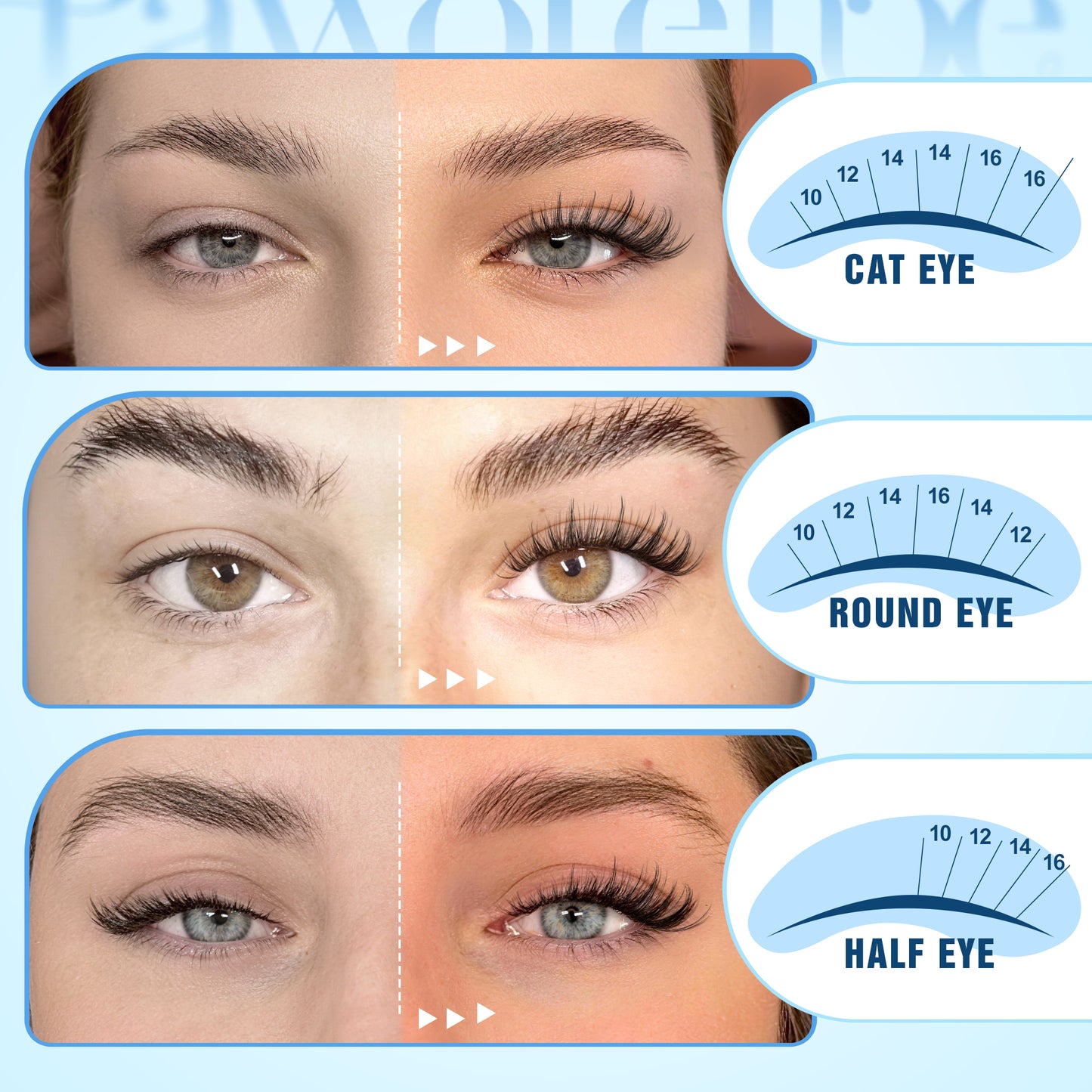 Pawotence Wispy Natural Lash Clusters Spider Lashes D Curl False Lashes Comfortable, Super Soft, Thin Band Eyelashes Clusters DIY Lash Extensions for Daily Makeup Beginner Friendly